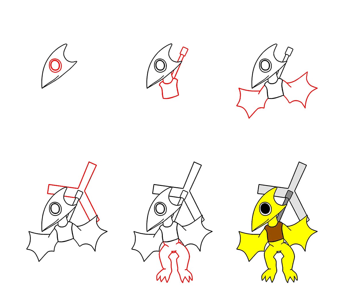 Yellow Rainbow Friend dessin