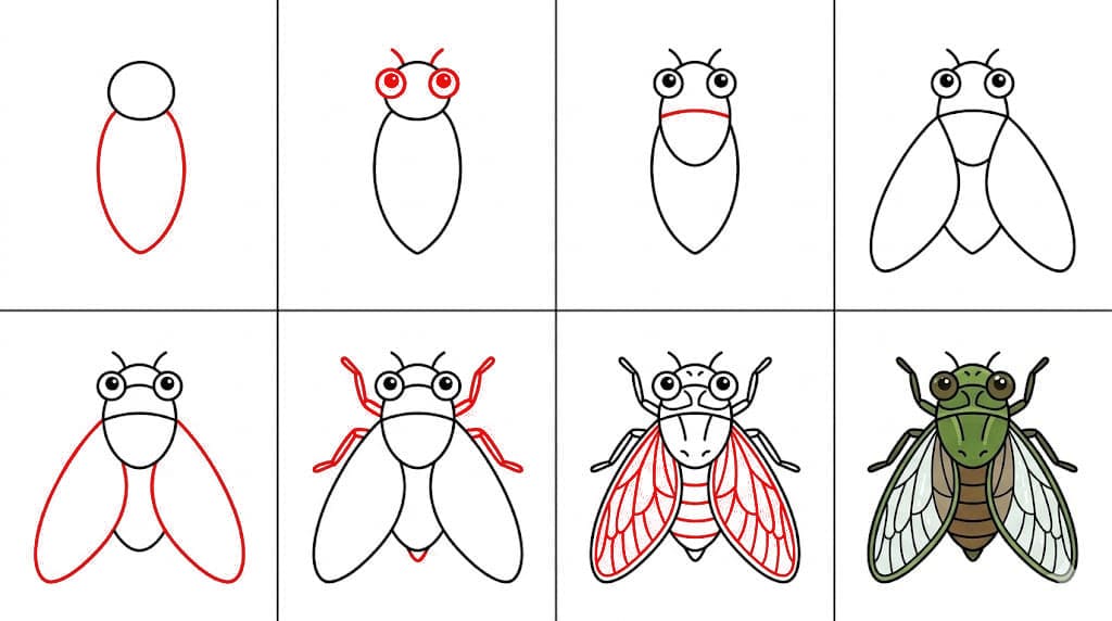 Cigale gratuite dessin