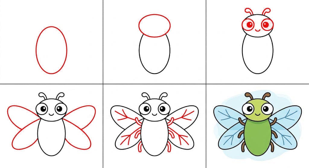 Cigale mignonne dessin