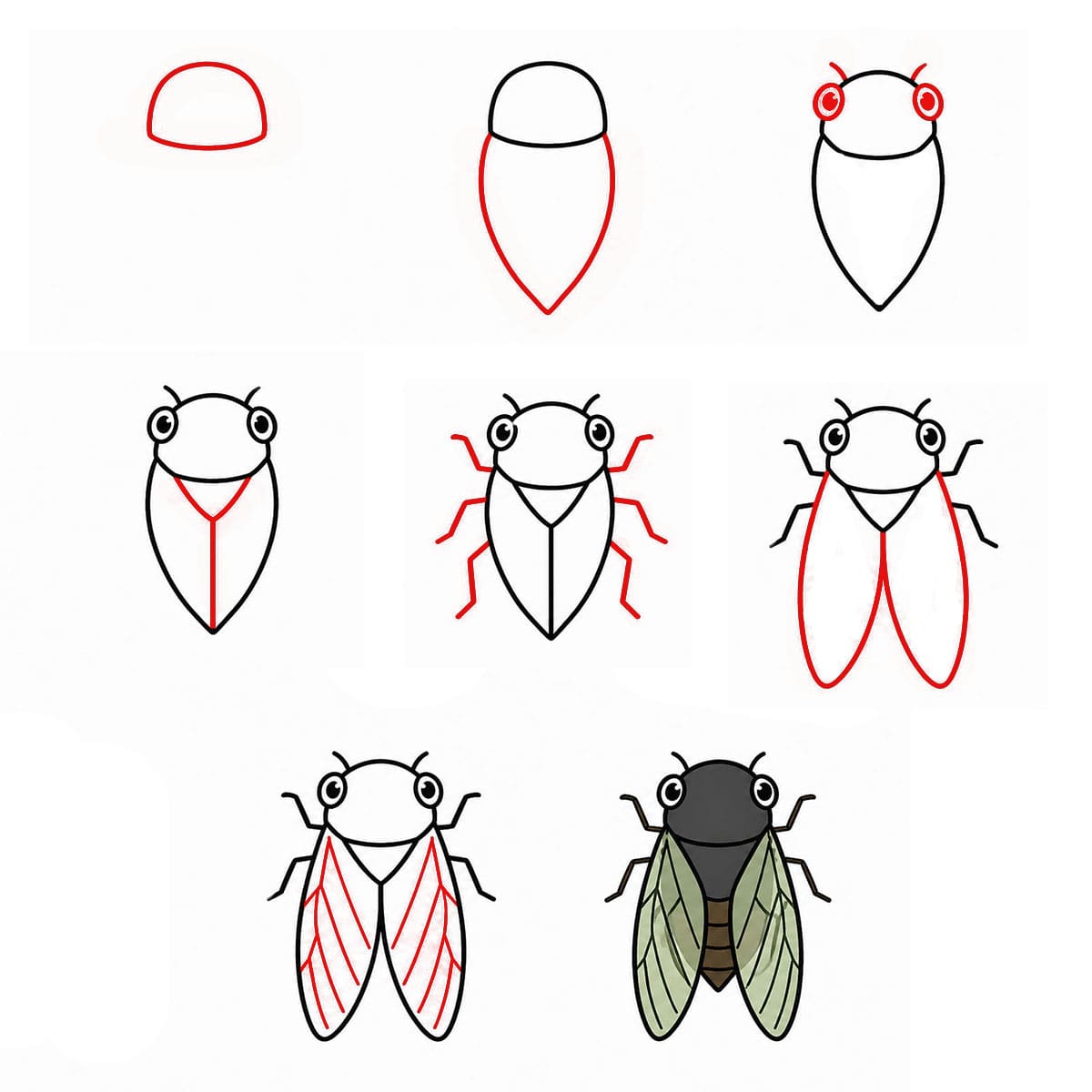 Cigale simple dessin