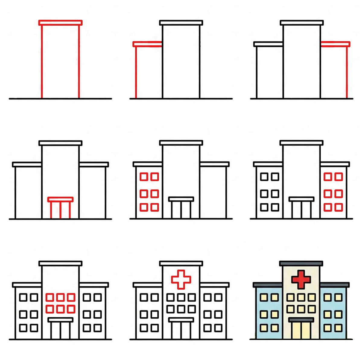 Grand hôpital dessin