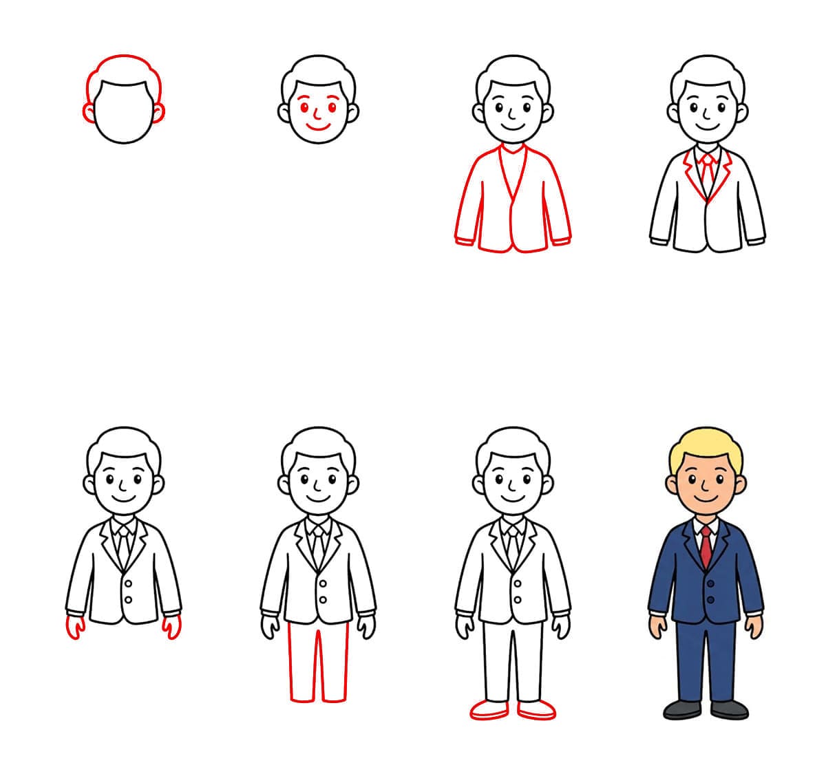 Homme en costume dessin