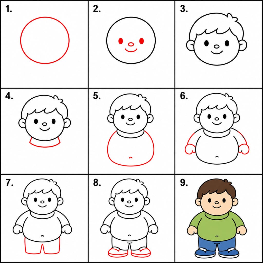 Homme mignon dessin