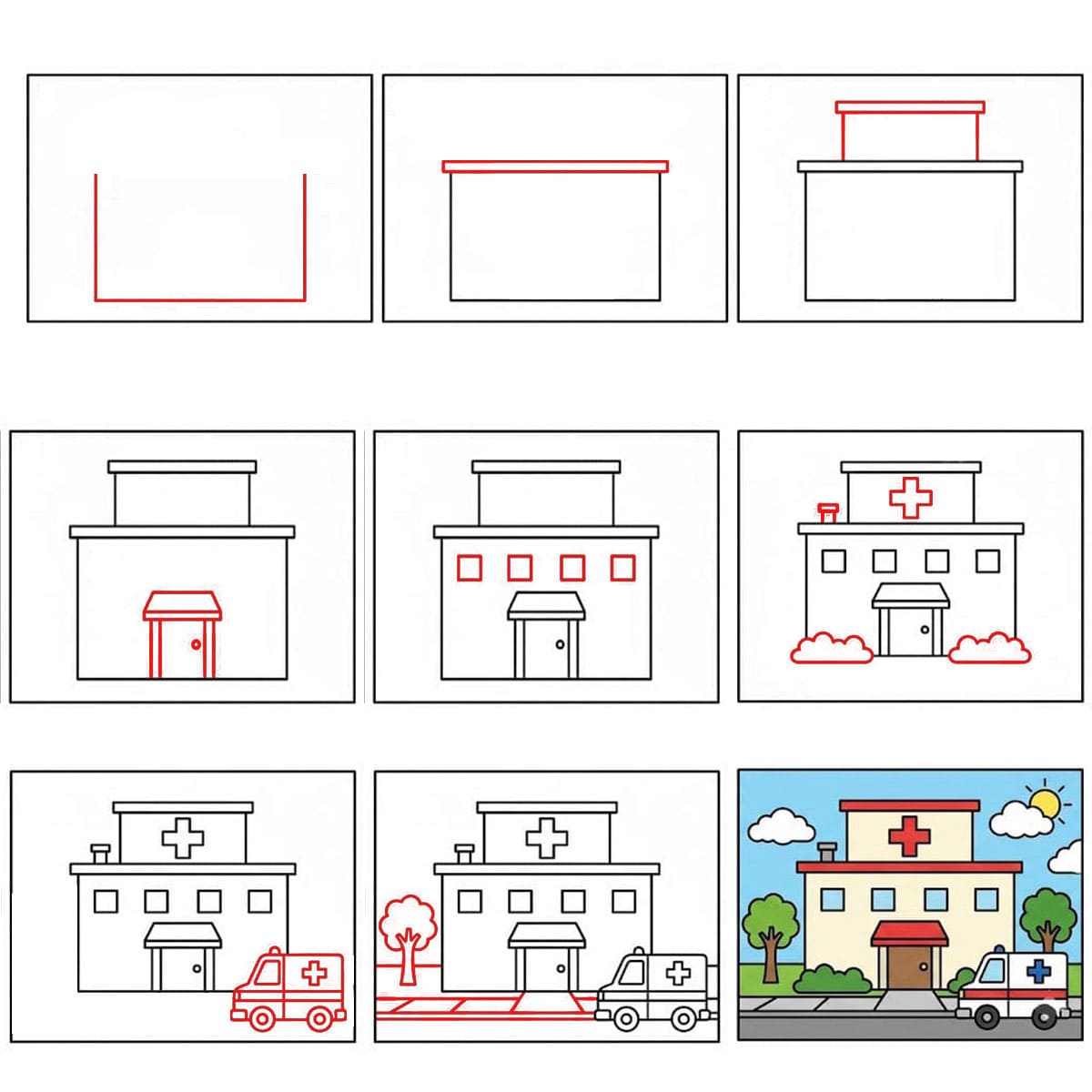 Hôpital gratuit dessin