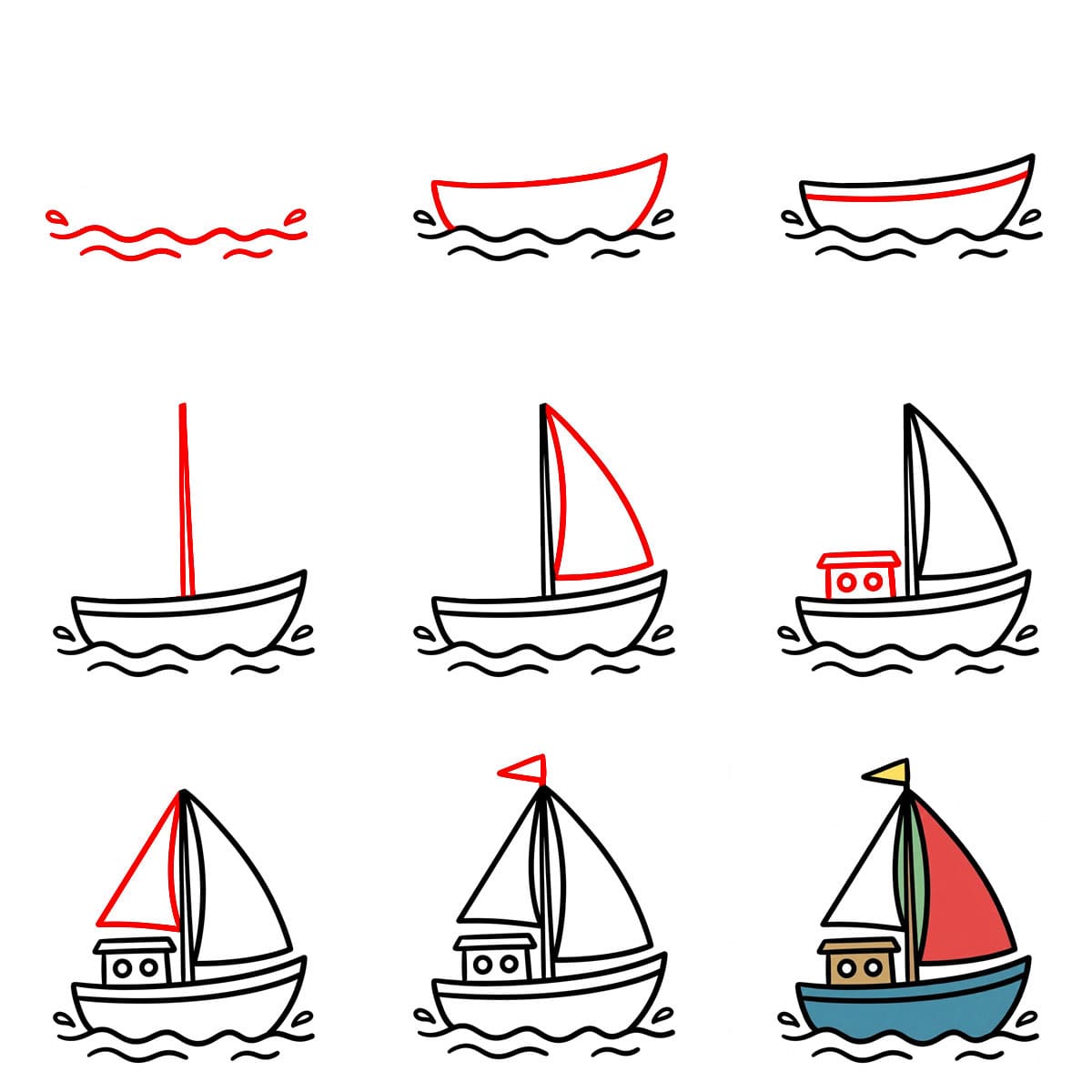 Image gratuite de voilier dessin