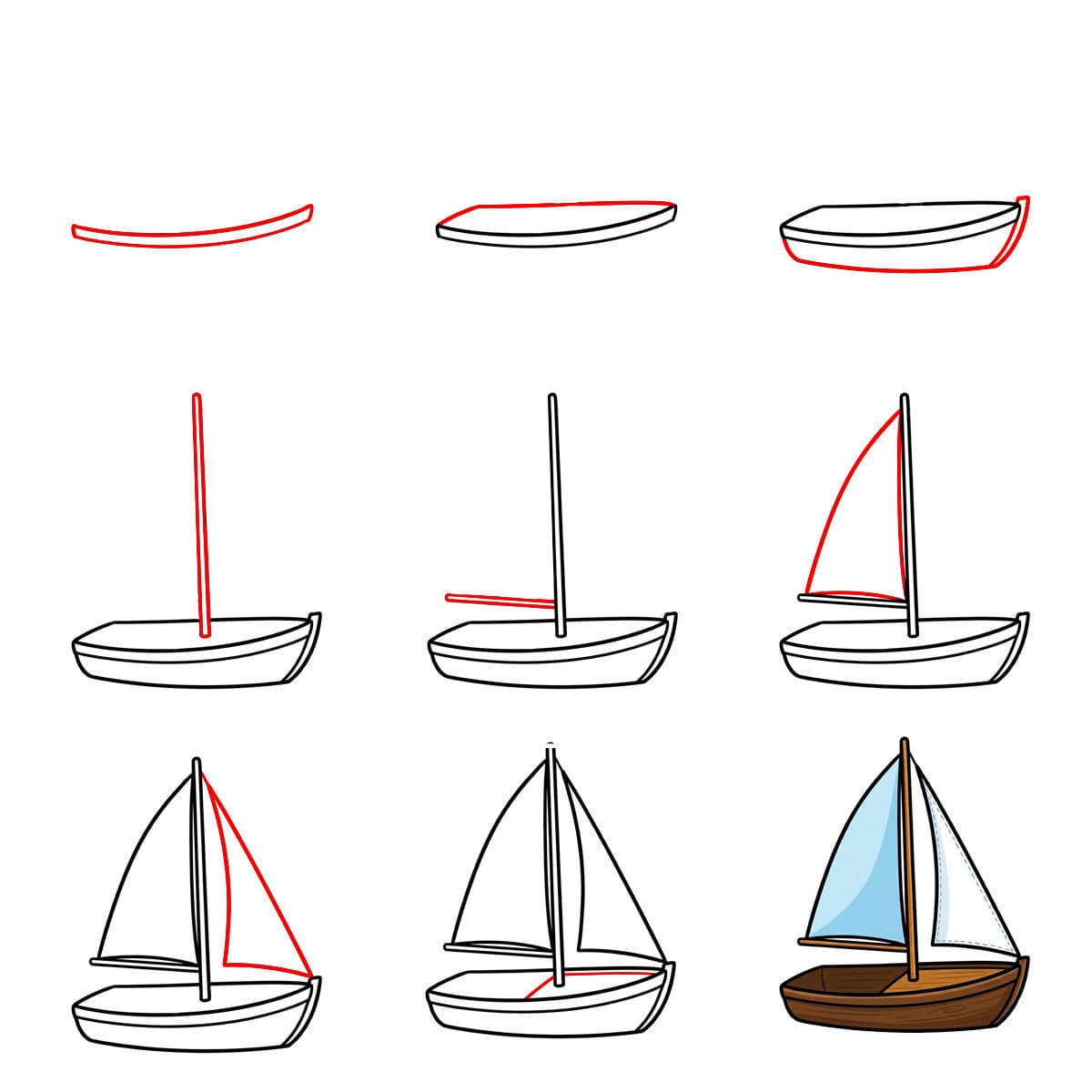 Motif de voilier dessin