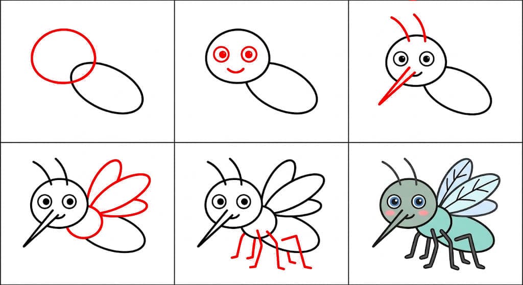 Moustique adorable dessin