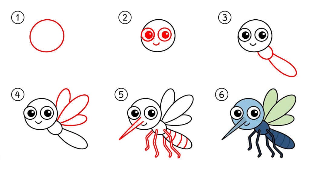 Moustique adorable gratuit dessin