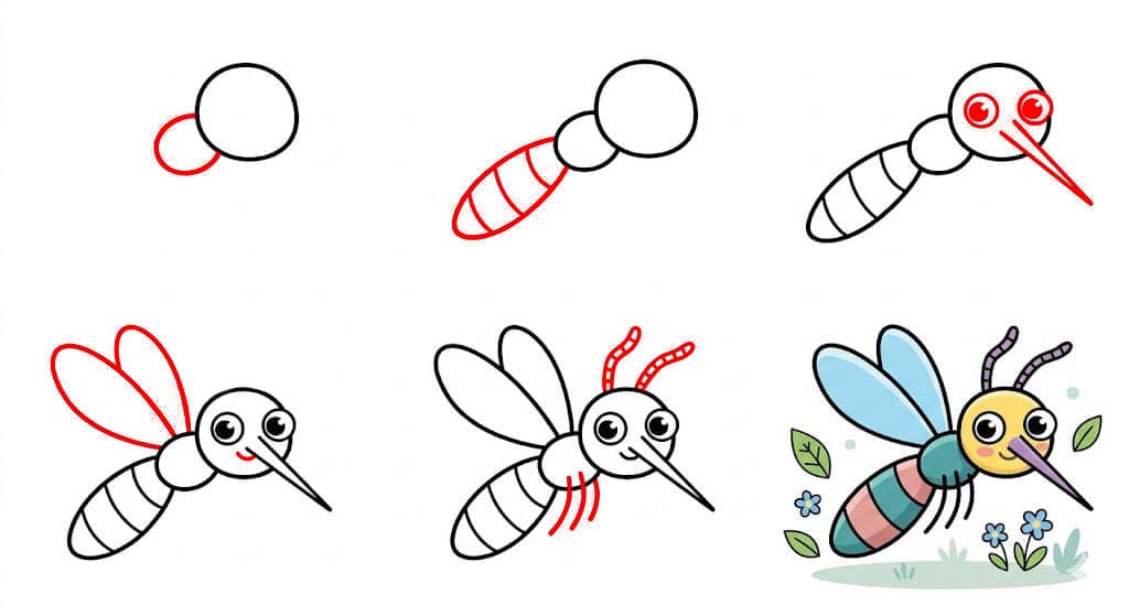 Moustique mignon gratuit dessin