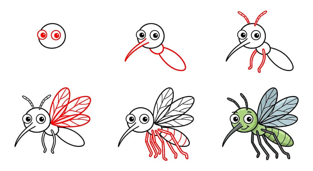 Moustique pour enfants dessin