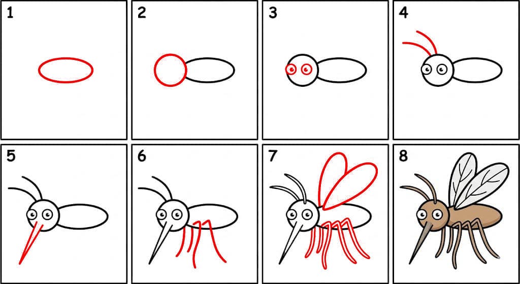 Moustique simple dessin