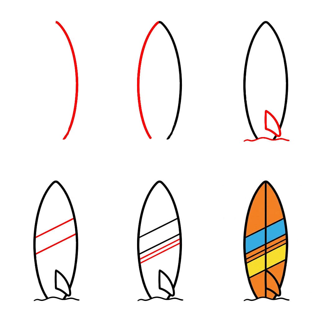 Planche de surf dessin