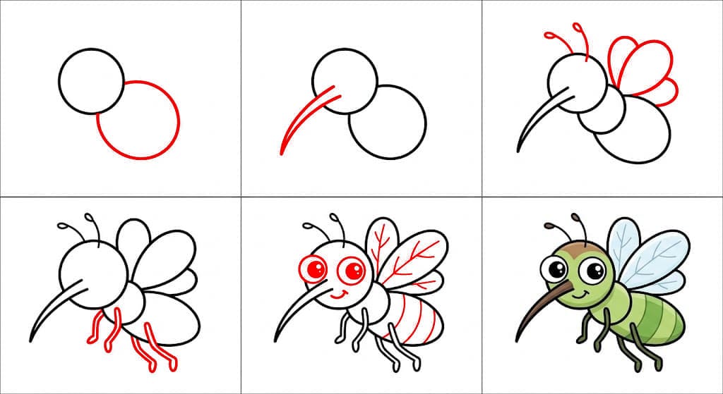 Un mignon moustique dessin