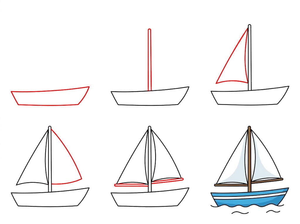 Un voilier simple dessin