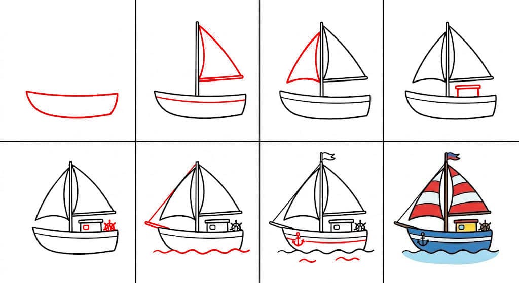 Voilier moderne dessin
