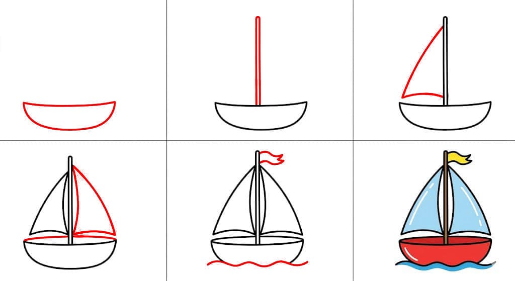 Voilier pour enfants gratuit dessin