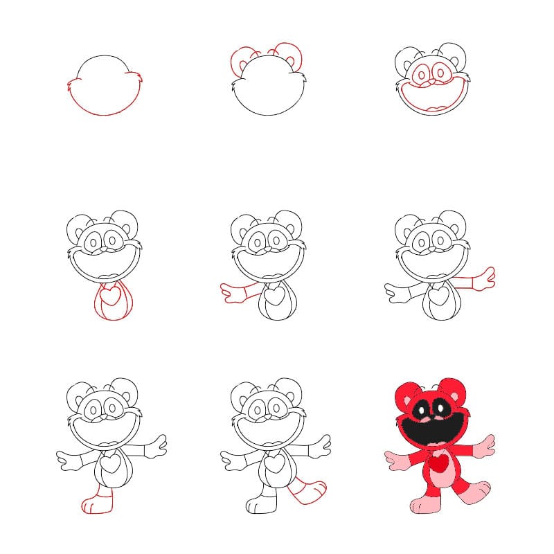 Bobby Bearhug Smiling Critters dessin