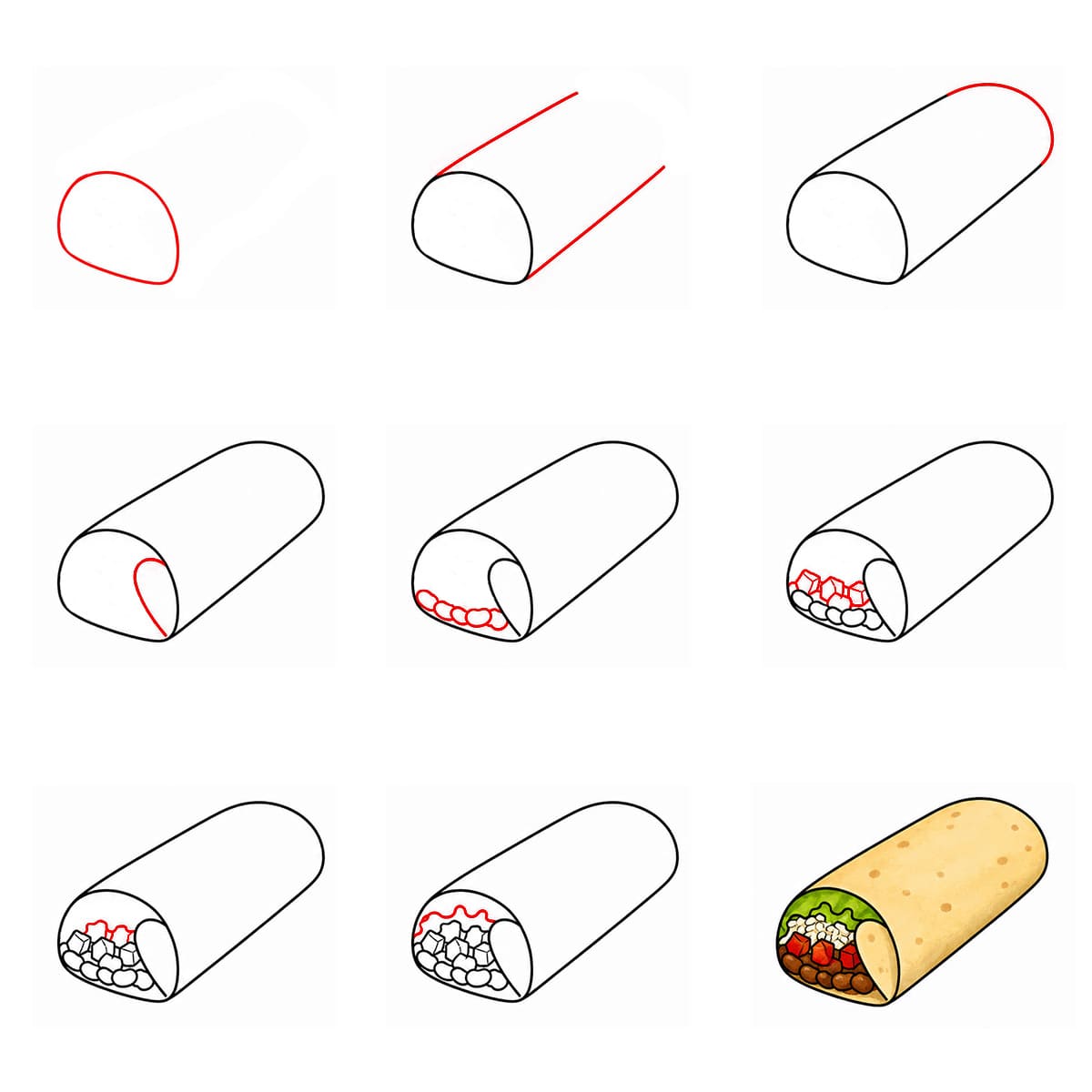 Burrito classique dessin