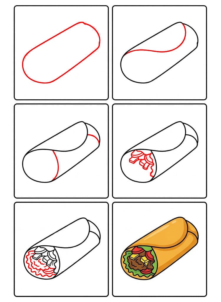 Burrito croustillant dessin