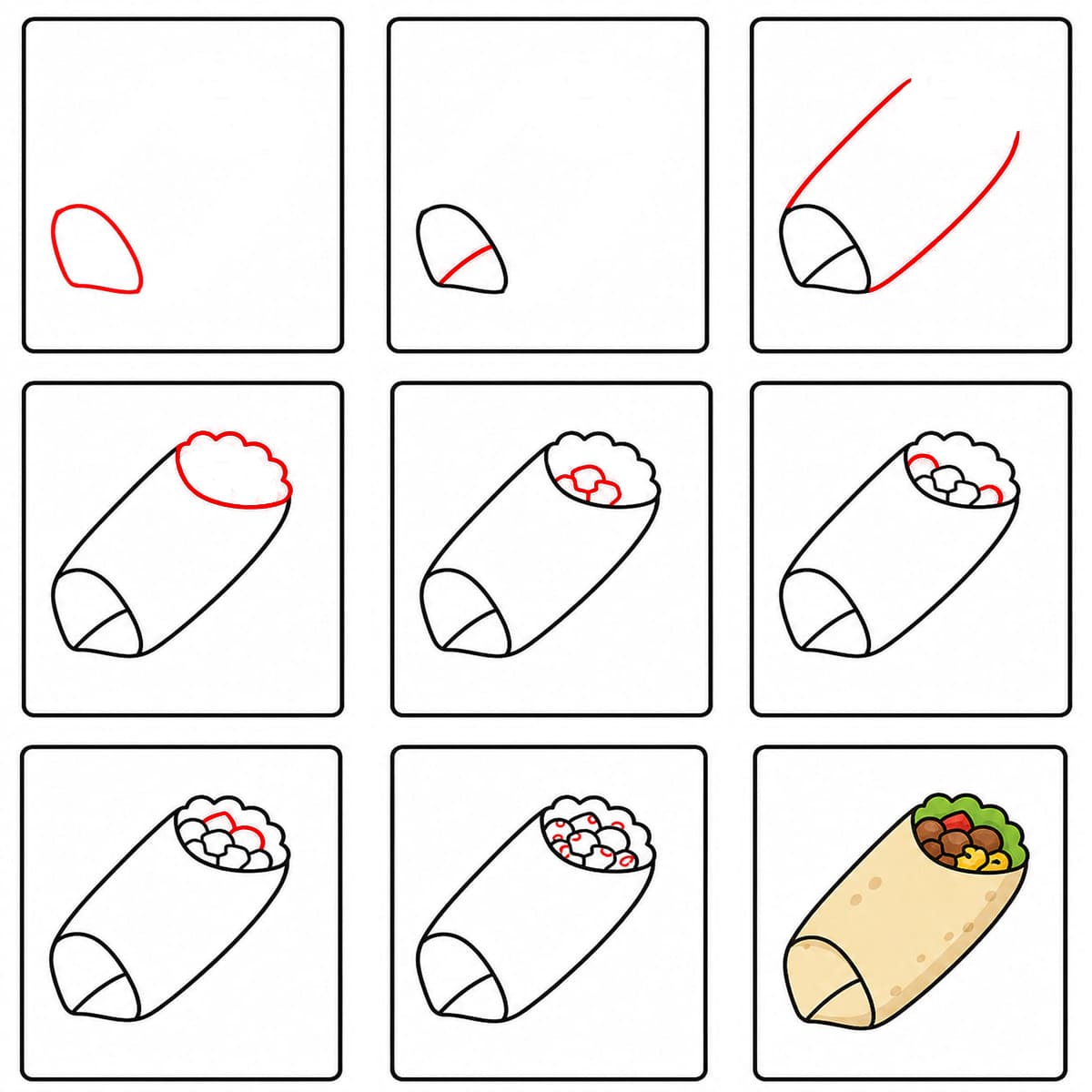 Burrito pour enfants dessin