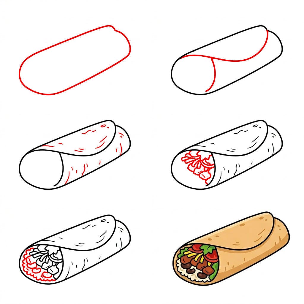 Dessiner un burrito dessin