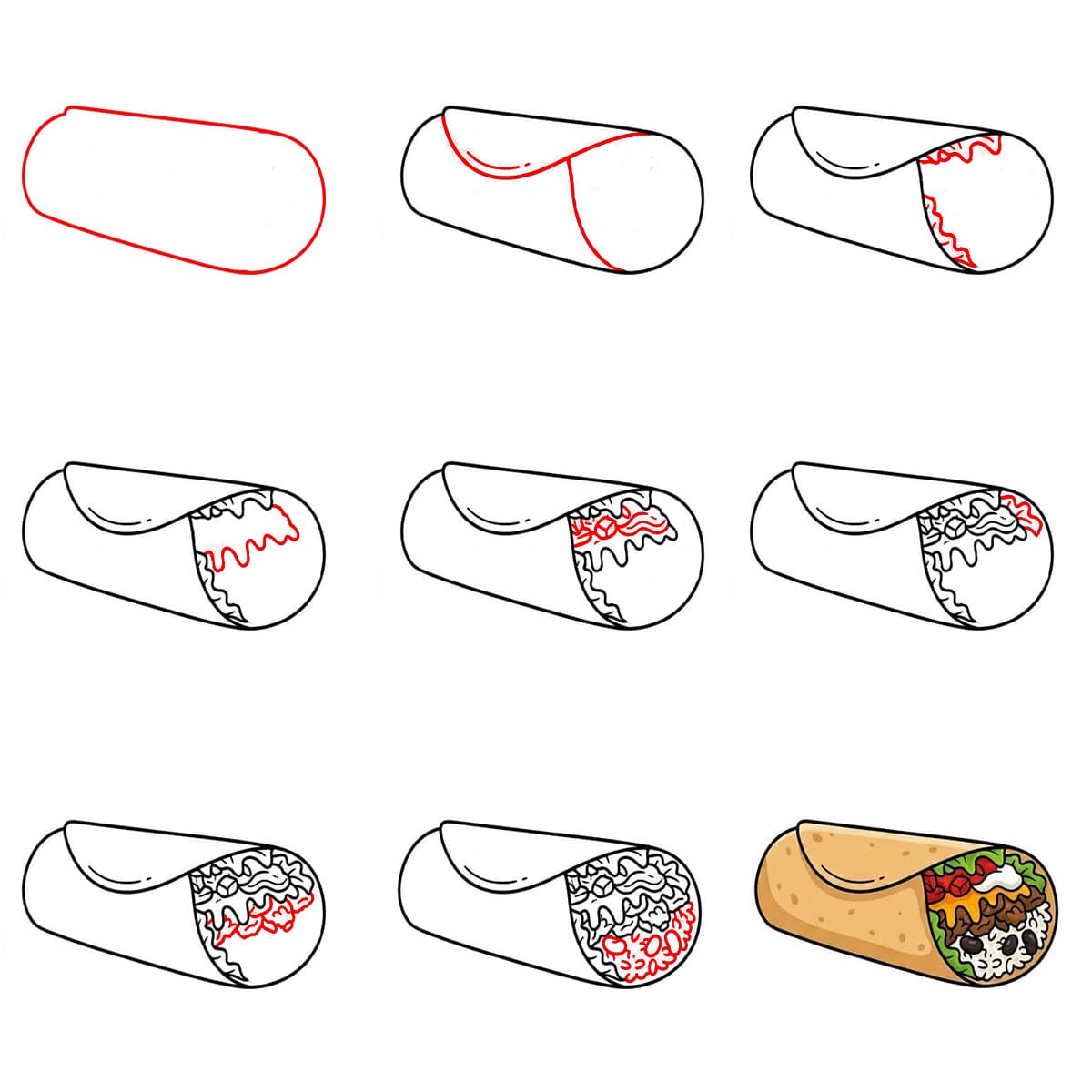 Image de burrito délicieux dessin