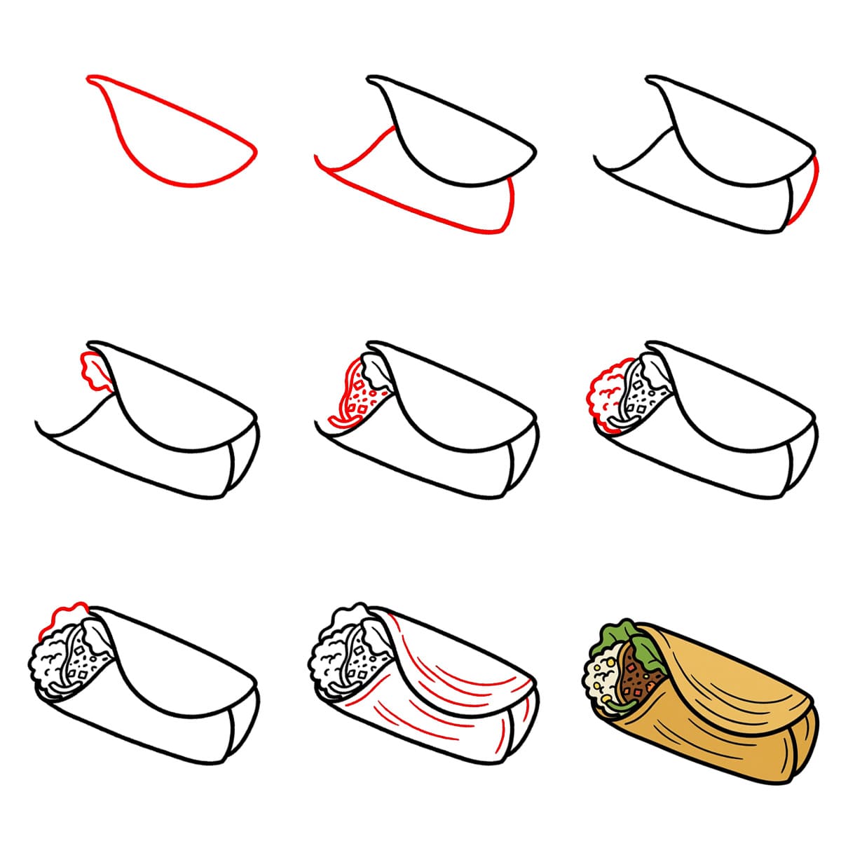 Image de burrito dessin