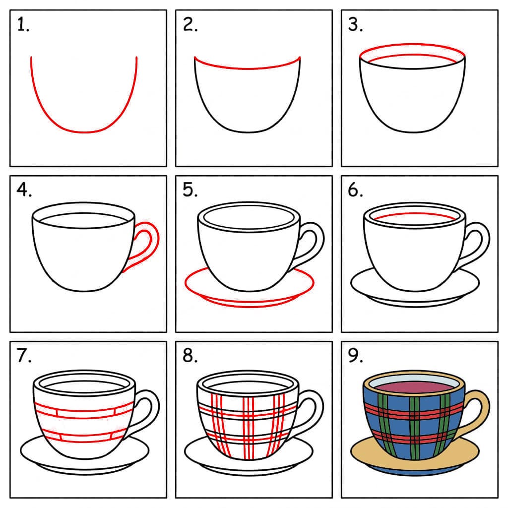 Simple Tasse à thé dessin