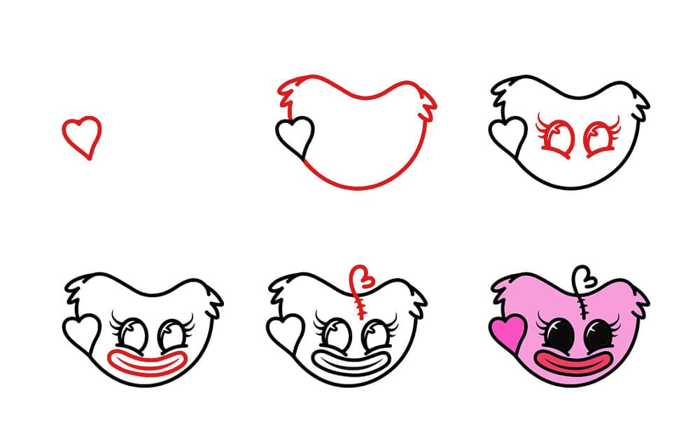 Visage de Kissy Missy dessin