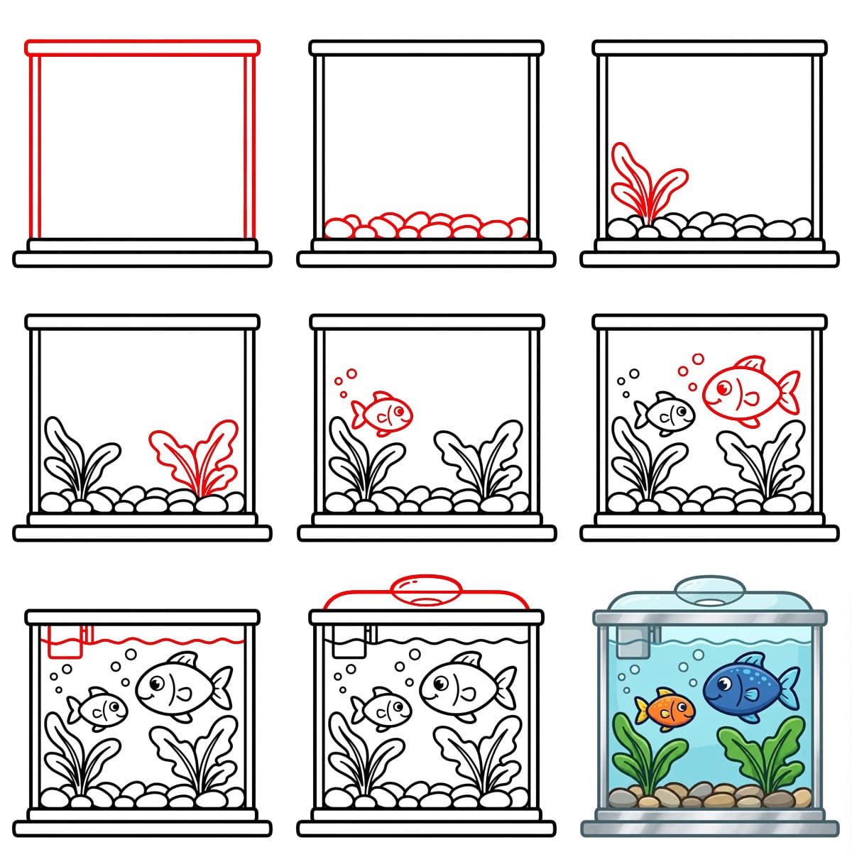 Aquarium pour enfants dessin