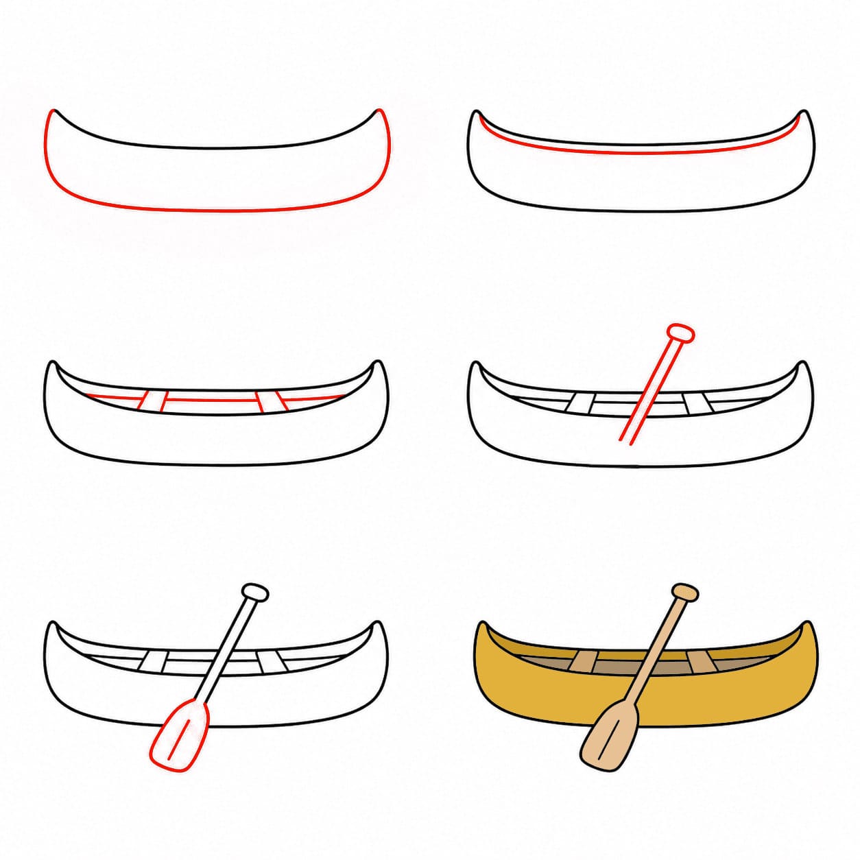 Bateau canoë dessin