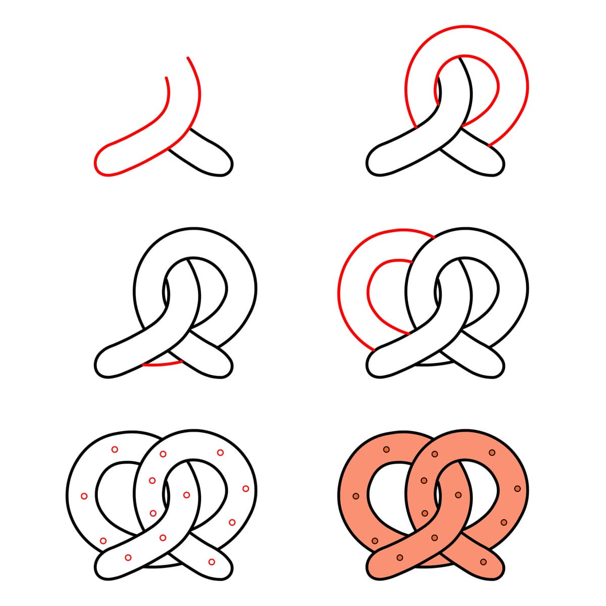 Bretzel à imprimer dessin
