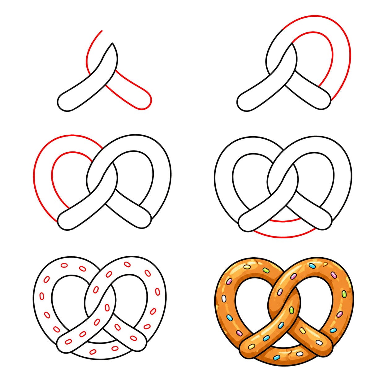 Bretzel délicieux dessin