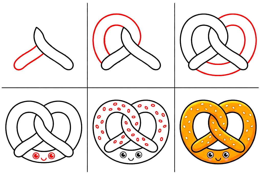 Bretzel dessin animé dessin