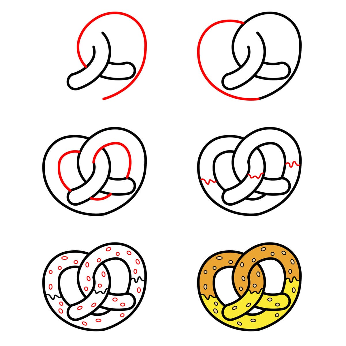Bretzel savoureux dessin