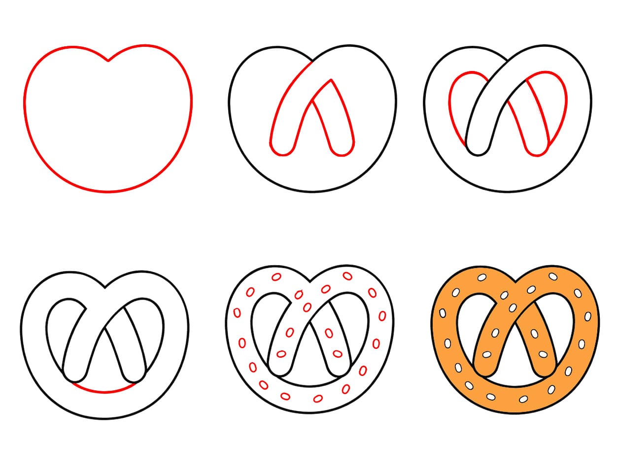 Bretzel sucré dessin