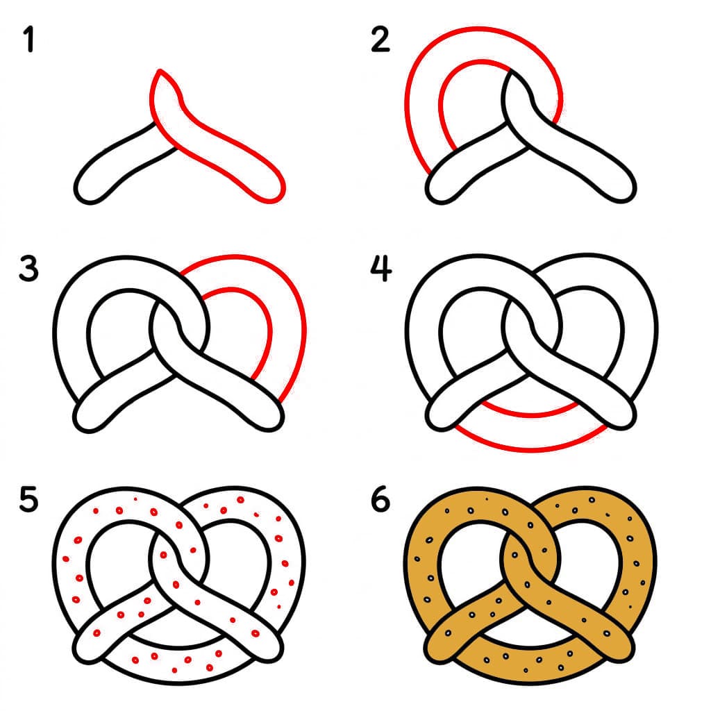 Bretzel traditionnel dessin