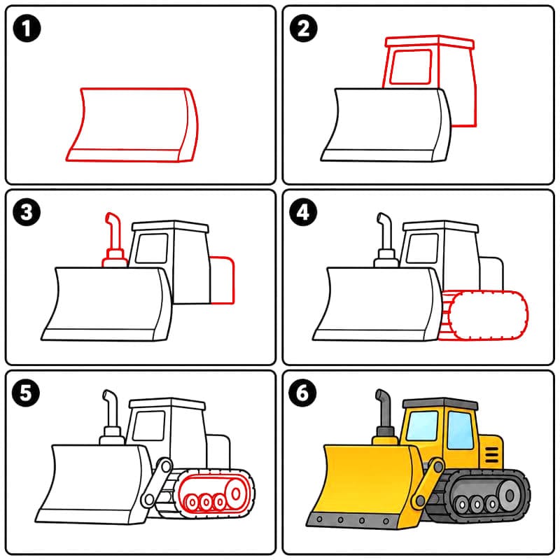 Bulldozer gratuit dessin
