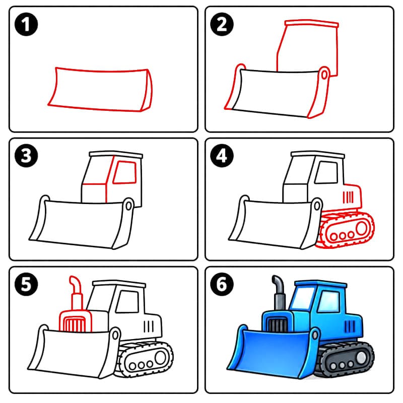 Bulldozer pour enfants dessin