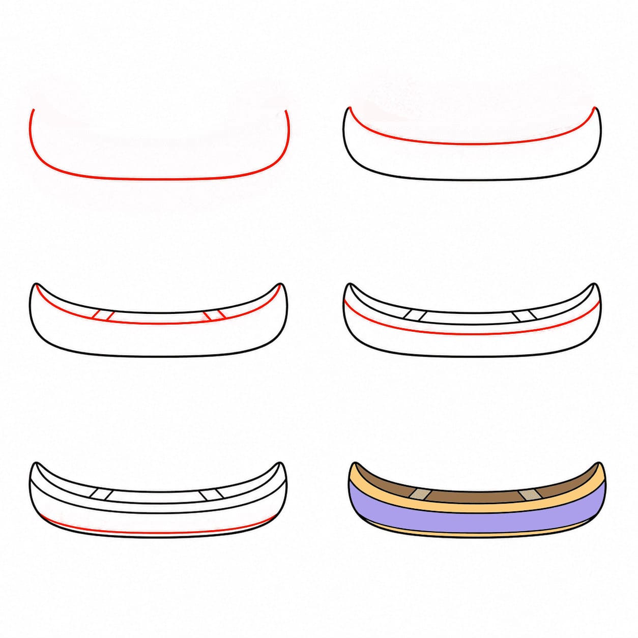 Canoë basique dessin