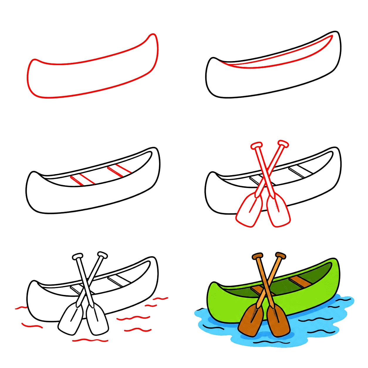 Canoë dessin animé dessin