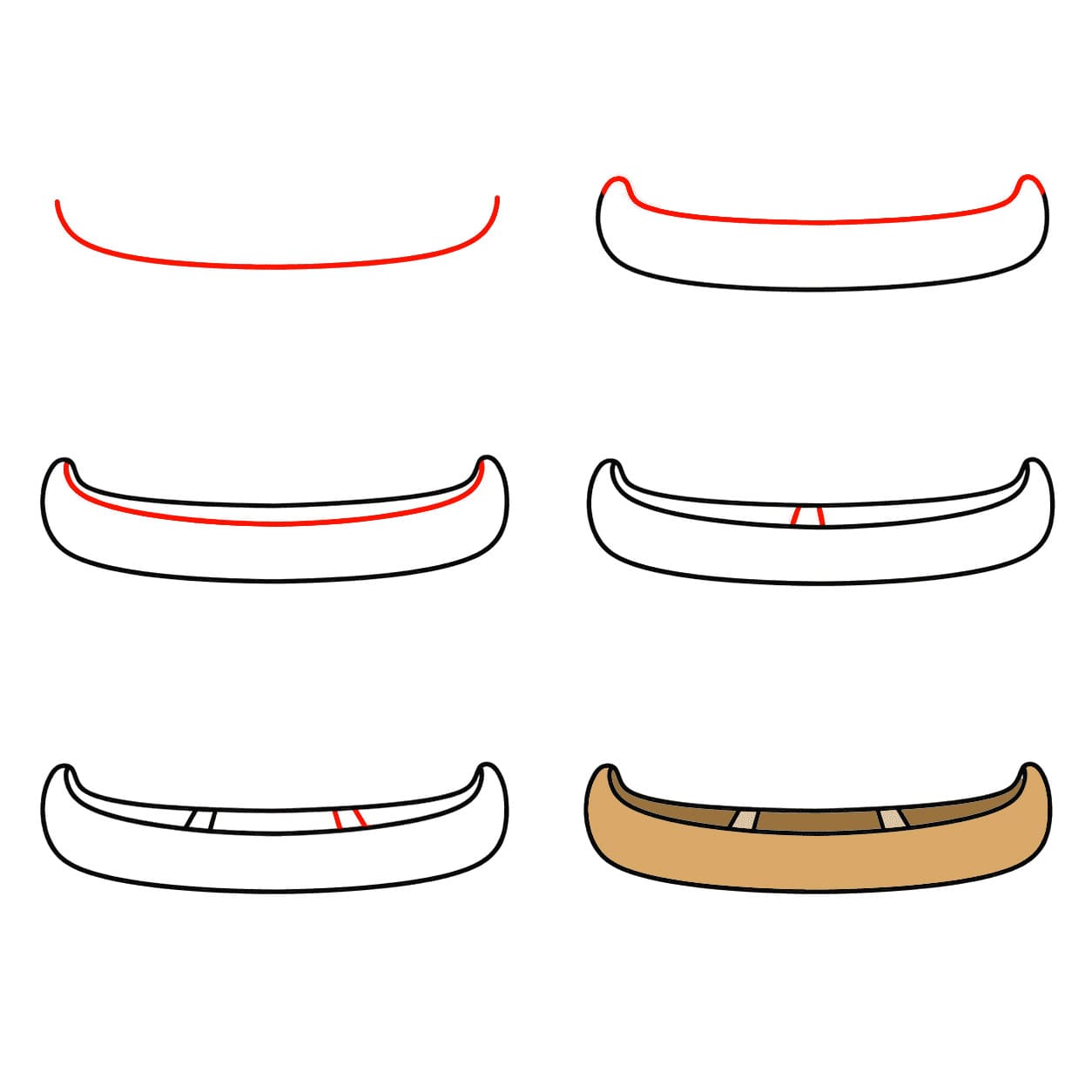 Canoë facile dessin