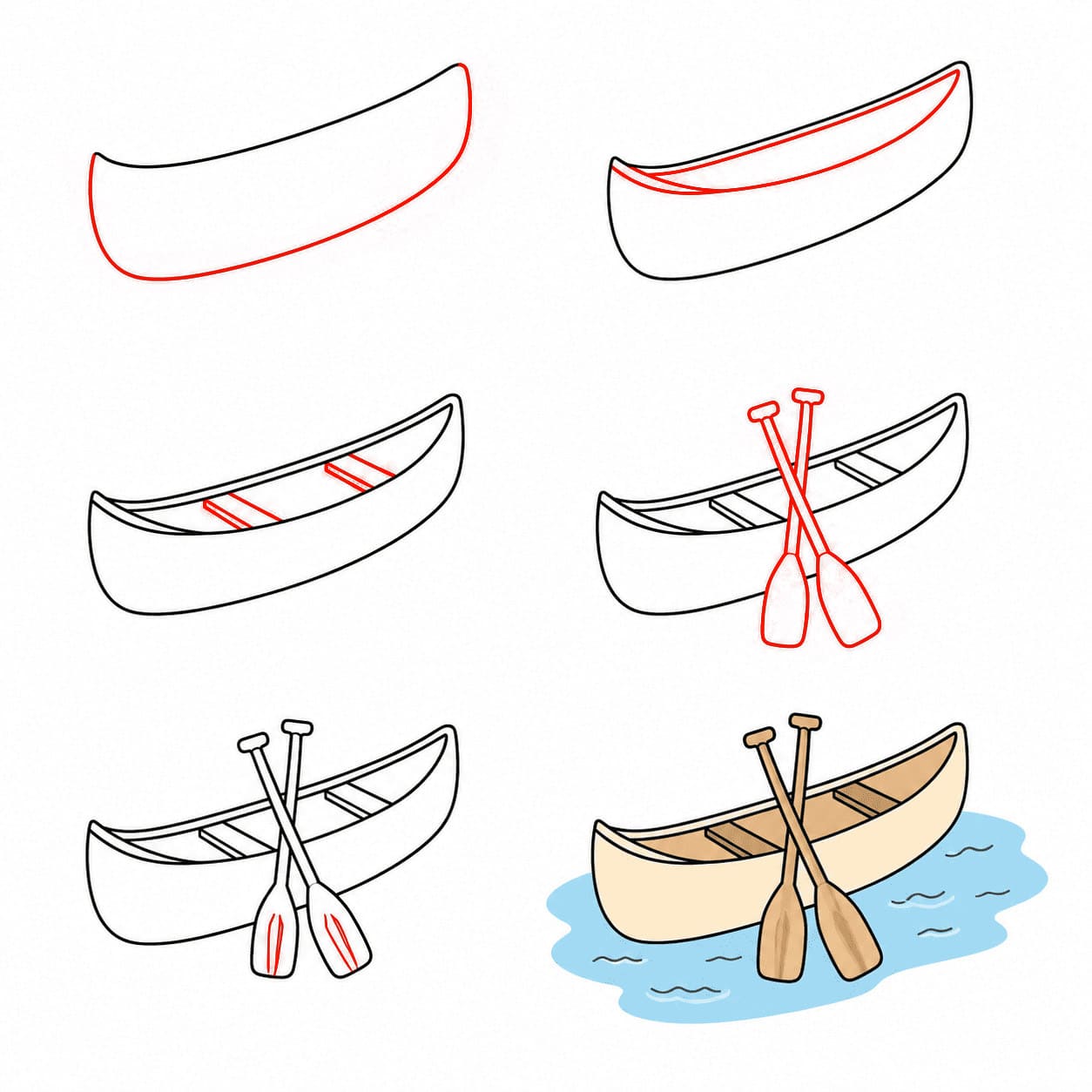 Canoë pour enfants dessin