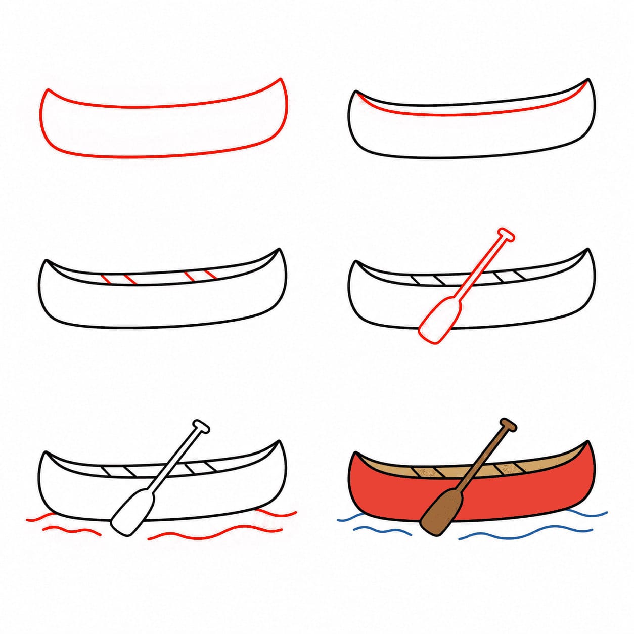 Canoë simple dessin