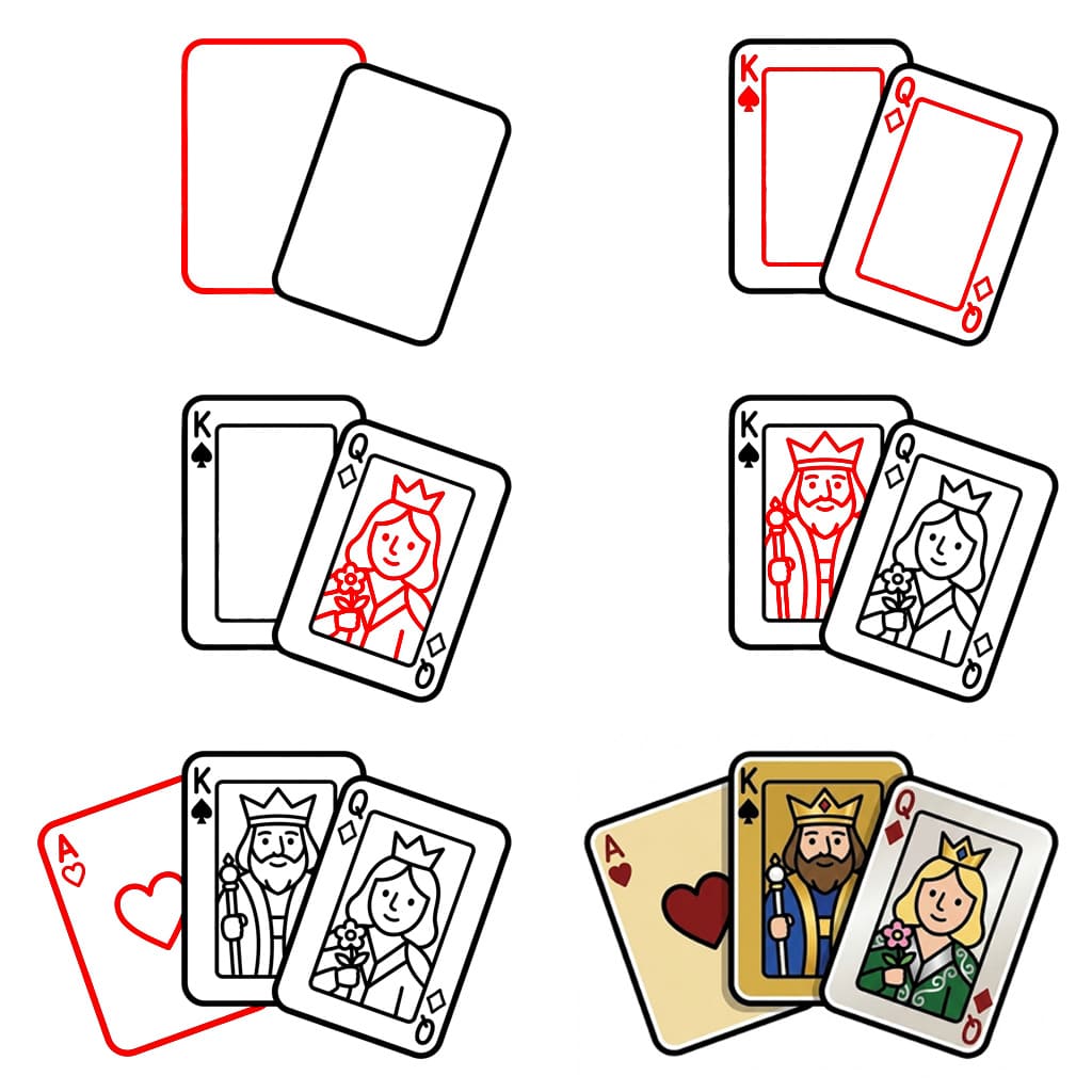 Cartes à jouer à imprimer dessin