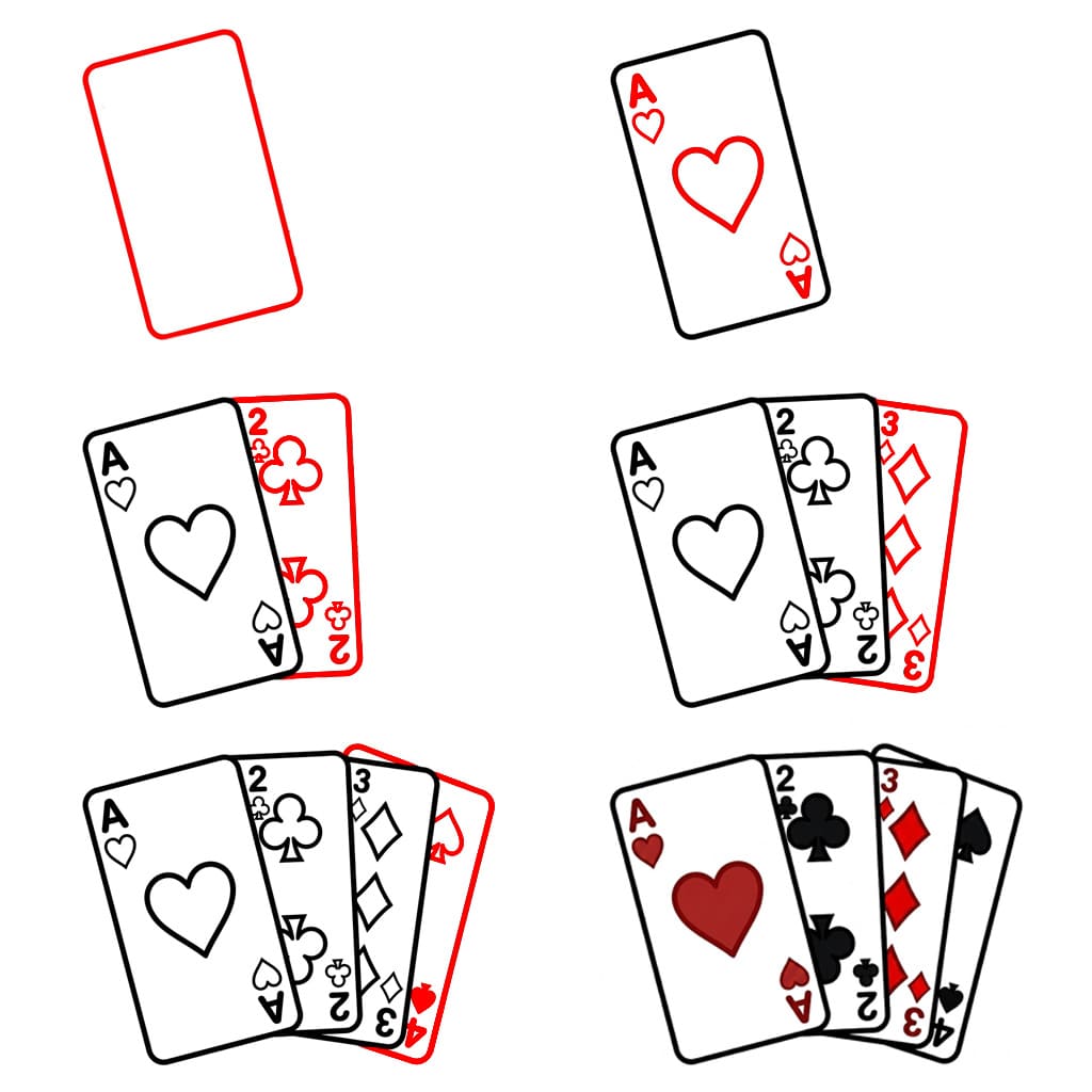 Cartes à jouer dessin