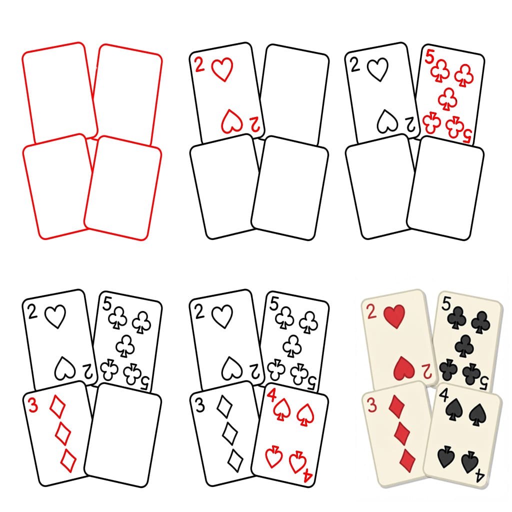 Cartes à jouer imprimables dessin