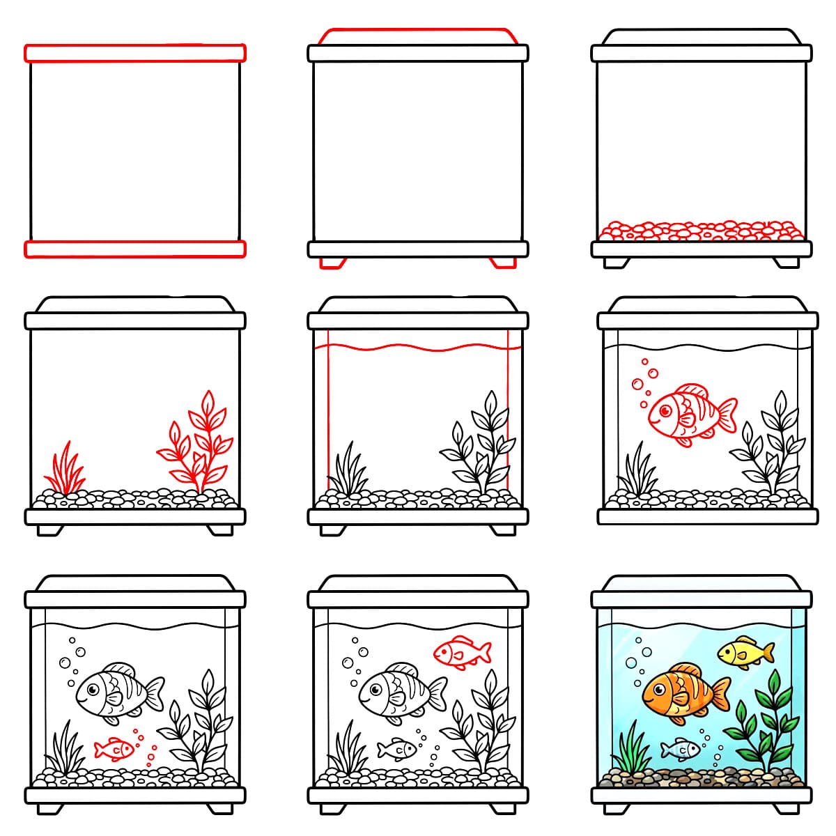 Corail d'aquarium dessin