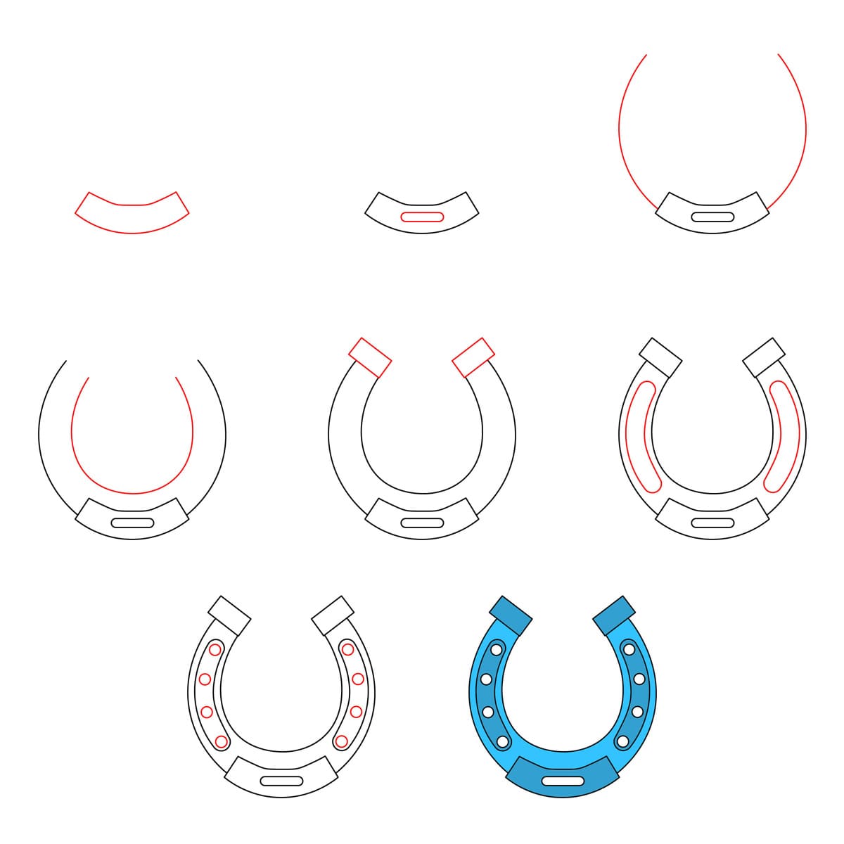 Fer à cheval gratuit dessin