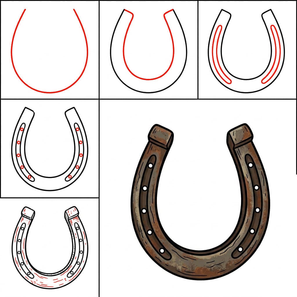 Fer à cheval dessin